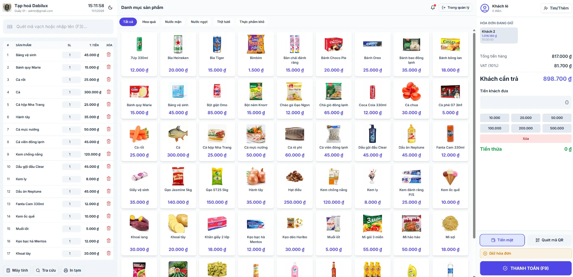 Phần mềm quản lý bán hàng cho cửa hàng bán lẻ 4.0