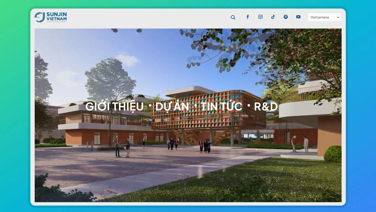 Giải pháp thiết kế website doanh nghiệp cho Tập đoàn Sunjin Vietnam