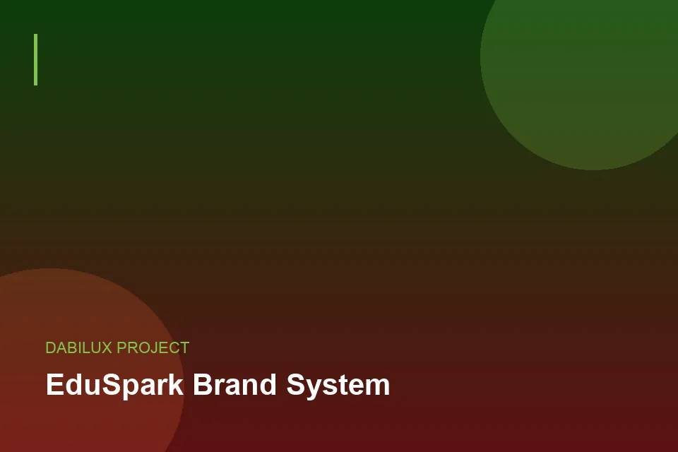 EduSpark education startup brand identity system