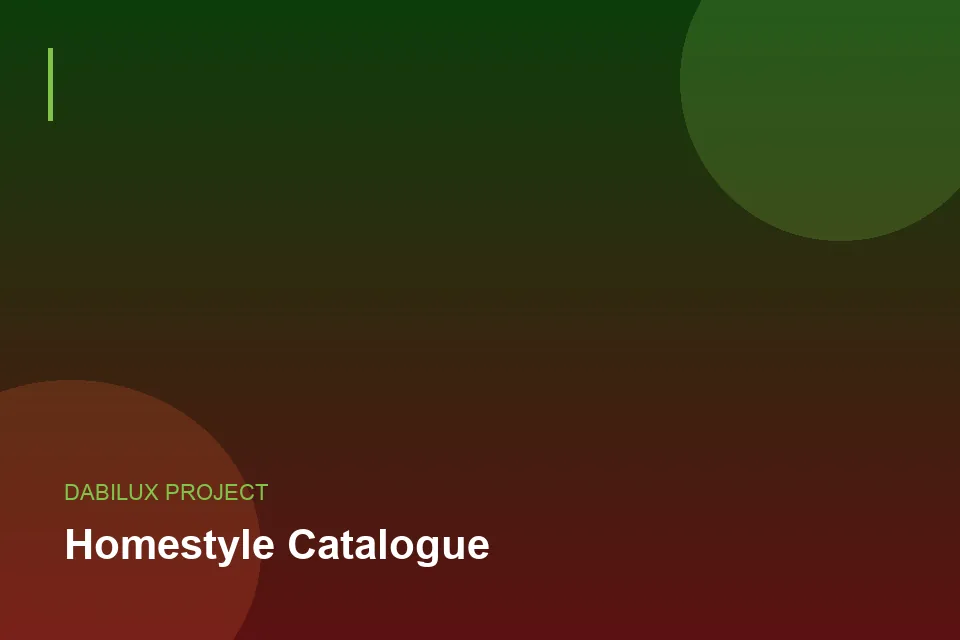 Homestyle premium furniture product catalogue