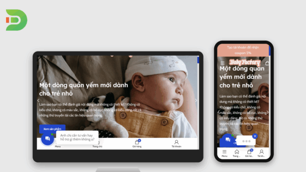 Theme WordPress Elementor mẹ và bé mẫu số 2